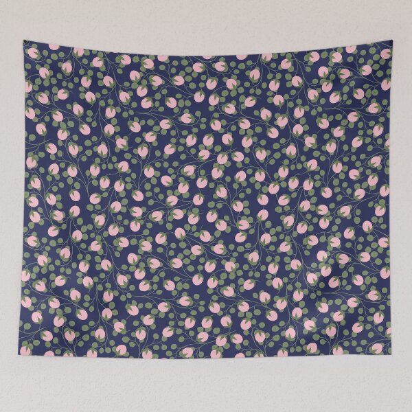 Item preview, Pink Berries in Blue designed and sold by Lili S.