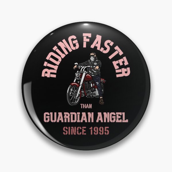 Item preview, Riding Faster Than Guardian Angel Since 1995 - Biker designed and sold by Promedia.