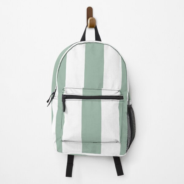 Item preview, Medium MUTED GREEN and WHITE Vertical STRIPES designed and sold by RachelMacht.