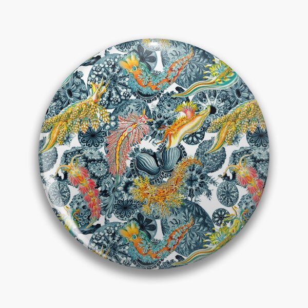 Item preview, Ernst Haeckel Nudibranch Sea Slugs over Cerulean Sea Squirts designed and sold by aimeewilson.