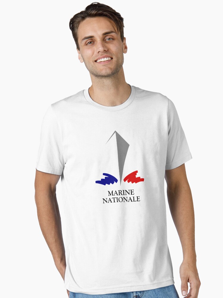 Tee-Shirt Bleu imprimé Marine Nationale - Militaire/Marine Nationale