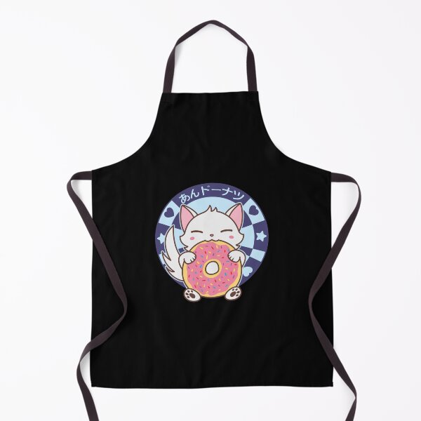Item preview, Kawaii Cat Kitten Eating Donut designed and sold by Art by s2ray.