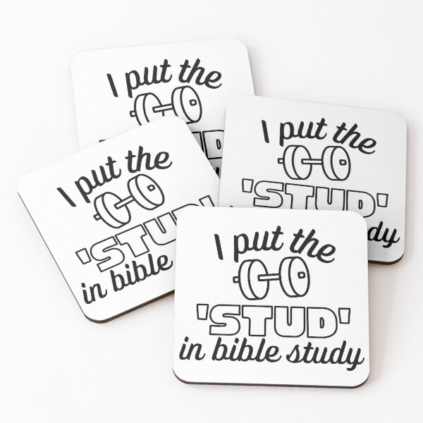 Item preview, I Put The Stud in Bible Study Weight Black Design designed and sold by SweetAndSpice.