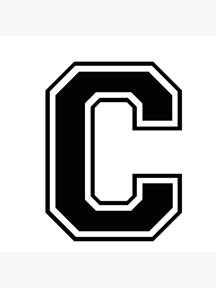 Letter - C (black) | Metal Print