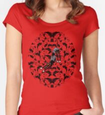 Arts & Crafts Bowdown Hound Women's Fitted Scoop T-Shirt