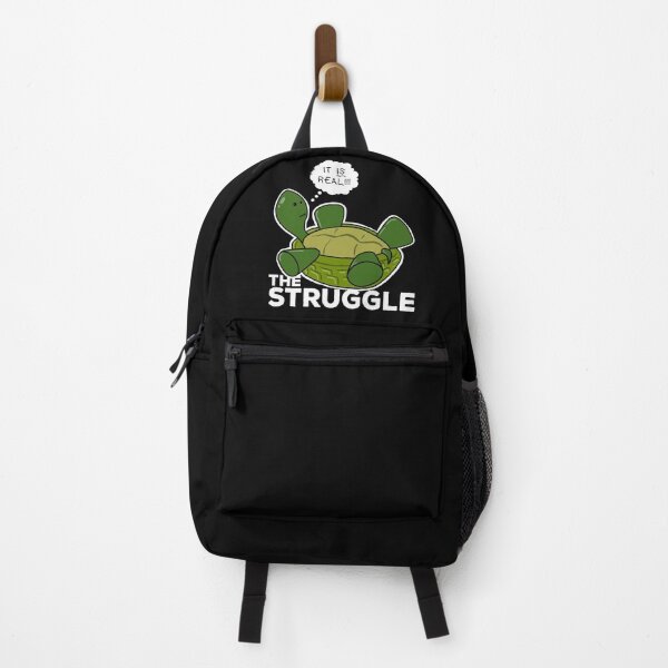 Item preview, Cute Depressed Cartoon Obese Turtle On Back Talking About The Struggle designed and sold by YomeHayin.