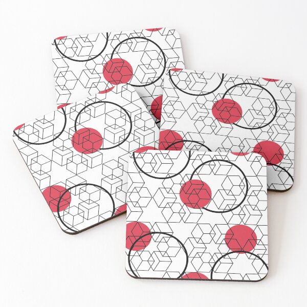 Item preview, Red geometric pattern designed and sold by zzille.