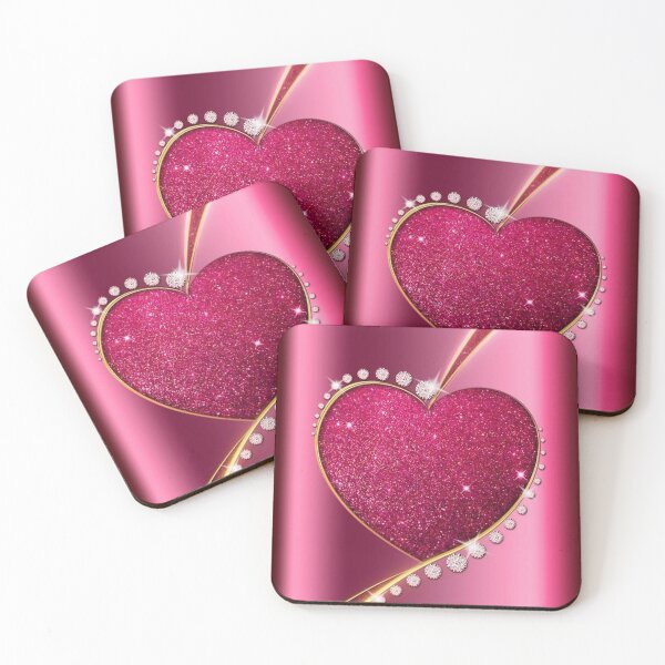 Item preview, Pink Heart with Diamonds designed and sold by ReesDesigns.