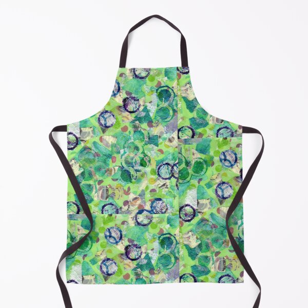 Item preview, Green watercolor circles collage designed and sold by nighthawkstudio.