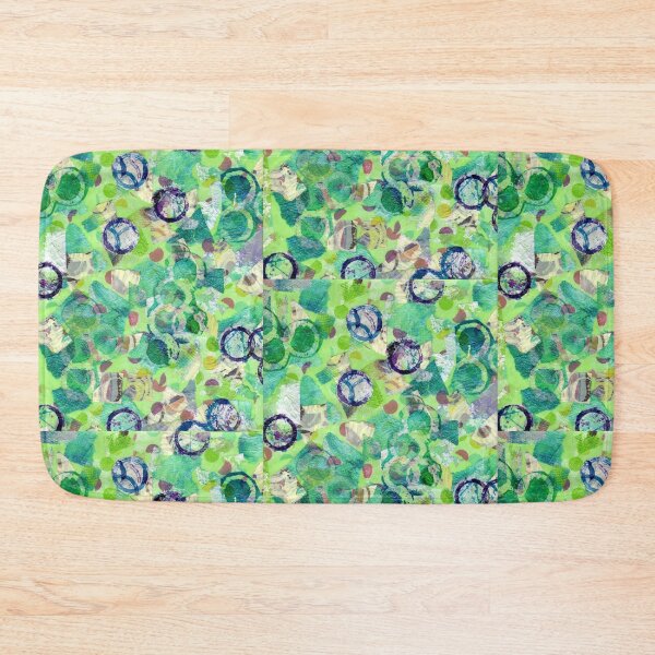 Item preview, Green watercolor circles collage designed and sold by nighthawkstudio.