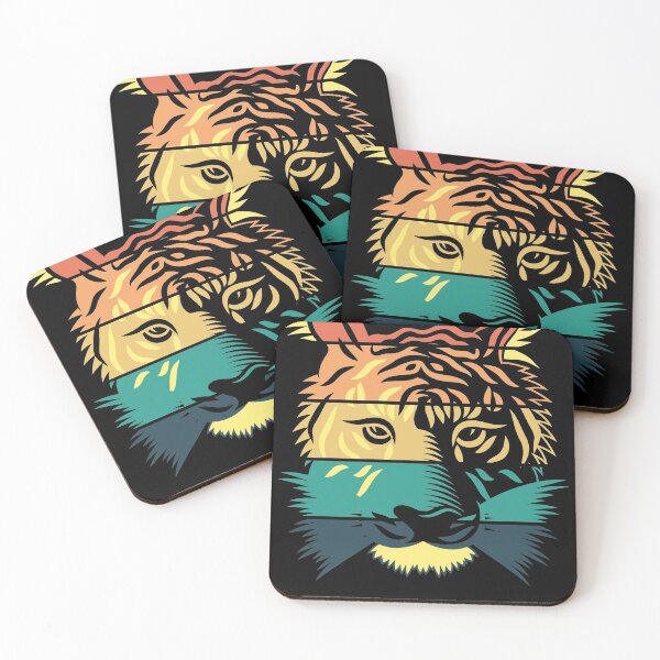 Item preview, Vintage Sunset Retro Tiger Head designed and sold by RedQuality.