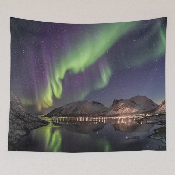 Item preview, green and purple northern lights mixed with the sea and the stars designed and sold by ImRotem.