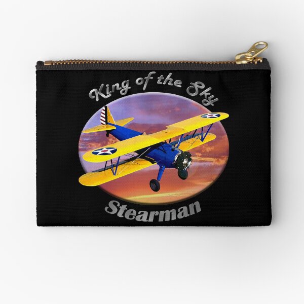 Stearman Biplane King Of The Sky Zipper Pouch