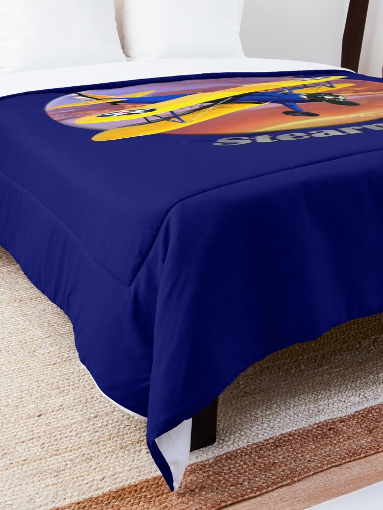 Alternate view of Stearman Biplane King Of The Sky Comforter