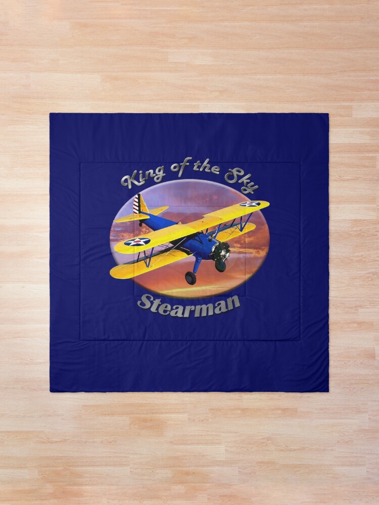 Alternate view of Stearman Biplane King Of The Sky Comforter