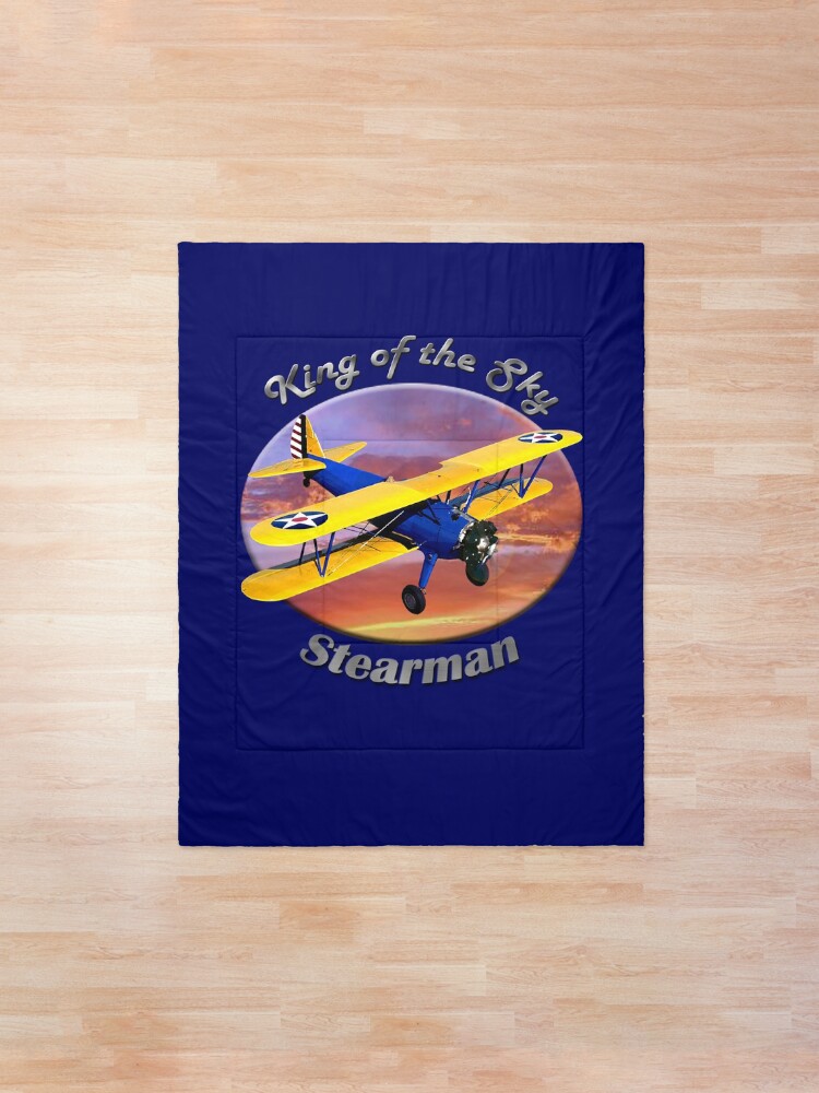 Alternate view of Stearman Biplane King Of The Sky Comforter
