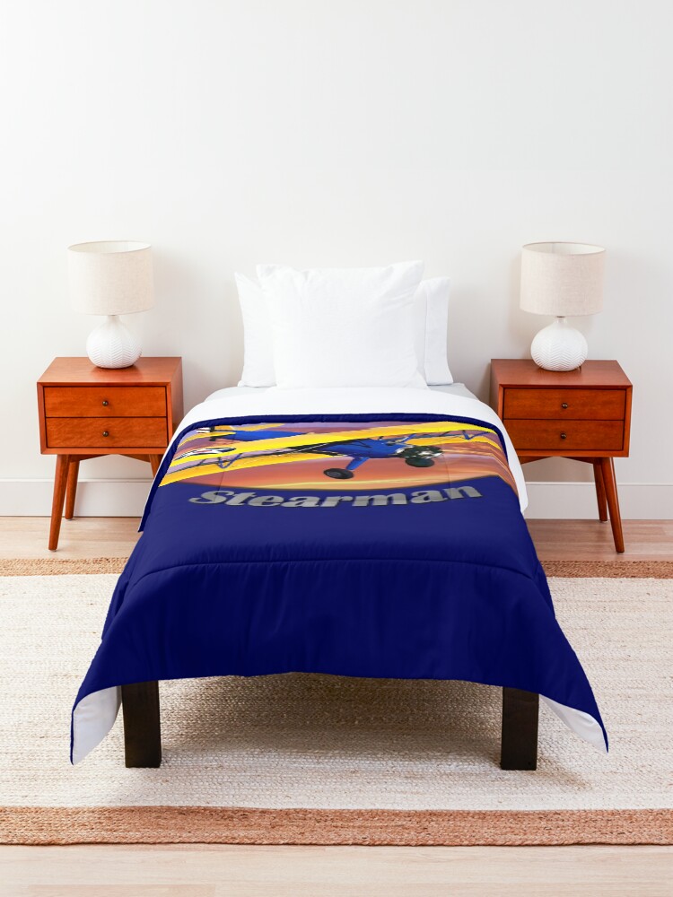 Alternate view of Stearman Biplane King Of The Sky Comforter