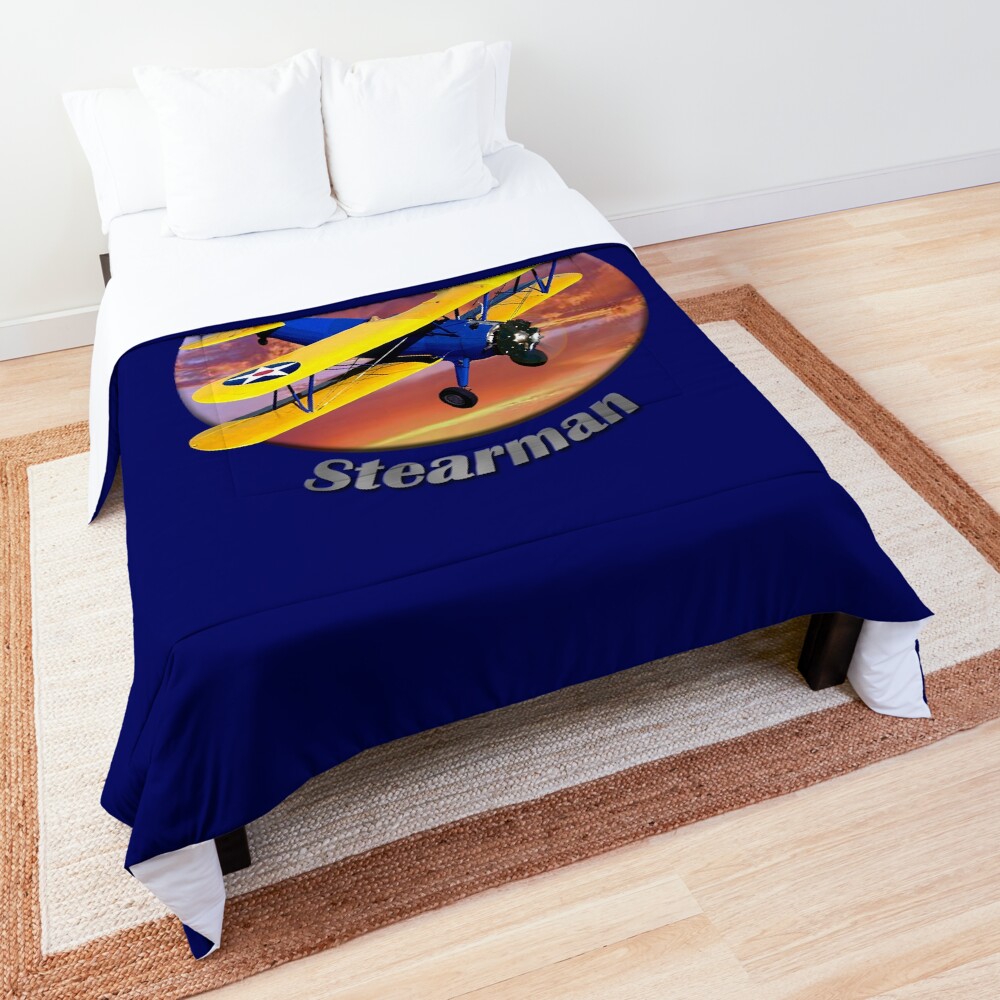 Stearman Biplane King Of The Sky Comforter