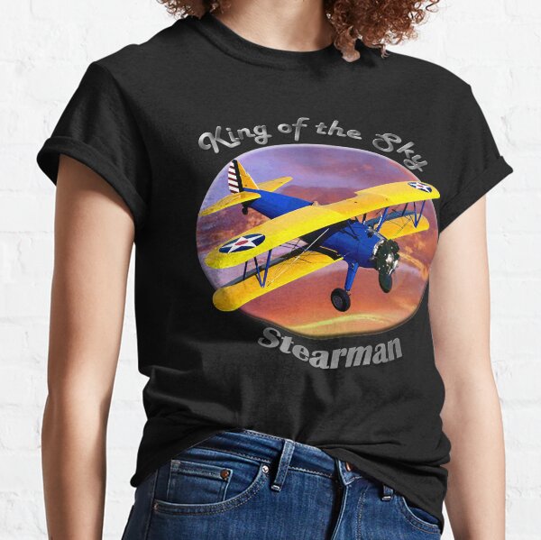 Stearman Biplane King Of The Sky Classic T-Shirt