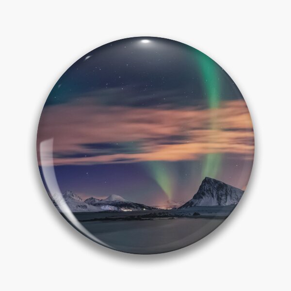Item preview, green mixed northern lights with orange skies designed and sold by ImRotem.