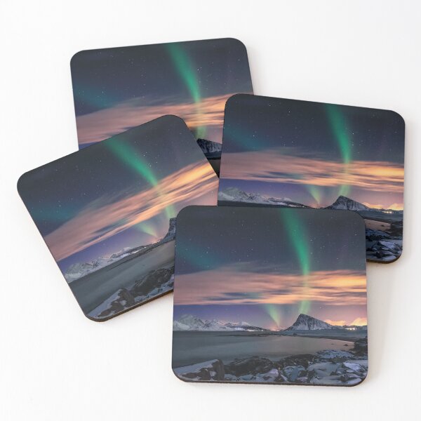 Item preview, green mixed northern lights with orange skies designed and sold by ImRotem.
