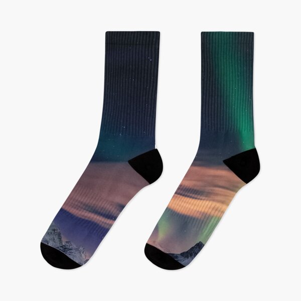 Item preview, green mixed northern lights with orange skies designed and sold by ImRotem.