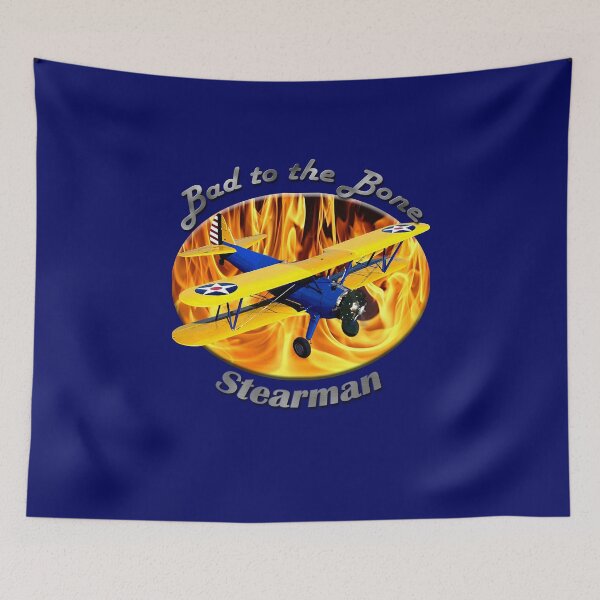 Item preview, Stearman Biplane Bad To The Bone designed and sold by hotcarshirts.