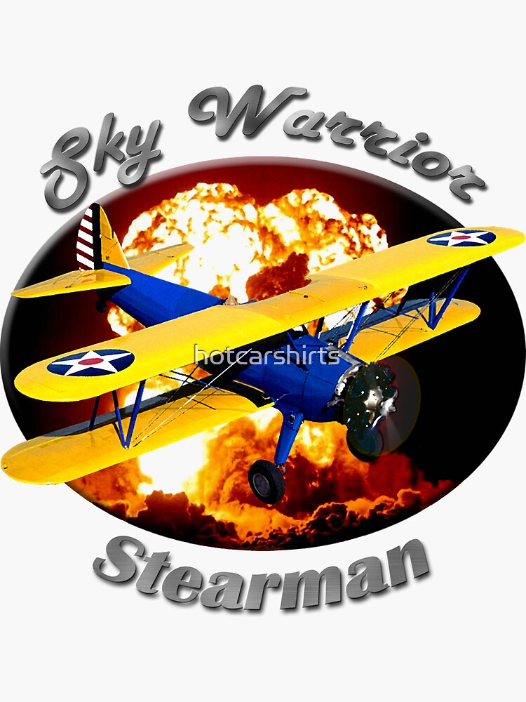 Stearman Biplane Sky Warrior by hotcarshirts