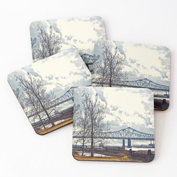 Item preview, Crescent City Connection Bridge in Winter designed and sold by RoxanneG.