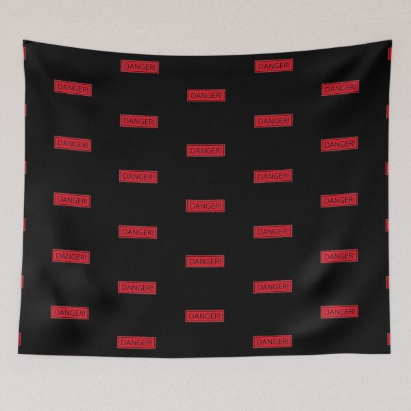 Item preview, Danger! Warning sign in red designed and sold by MintGubbins.