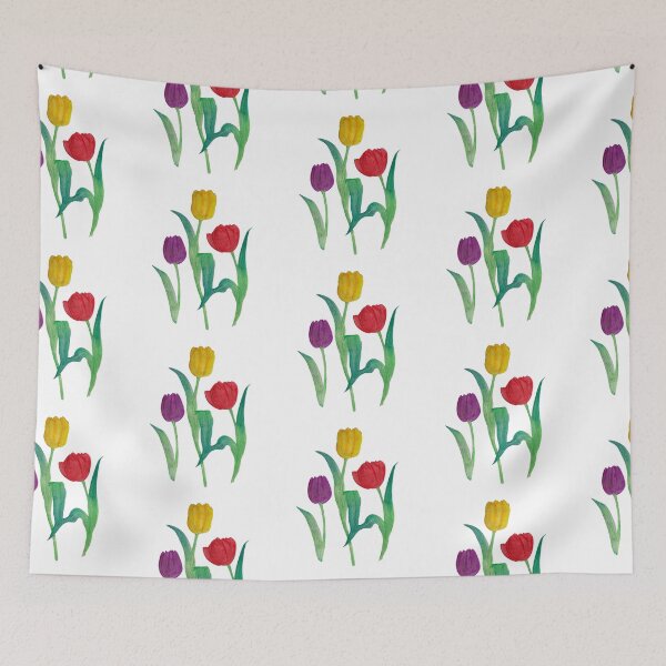 Item preview, Watercolor Tulip pattern design designed and sold by muffinstandd.