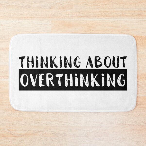 Item preview, Funny Quote Meme Black and White Thinking Slogan Thoughts Sayings in Mugs, Shirts, Mats, Stickers, Clocks, Bags designed and sold by MilcArtworks.