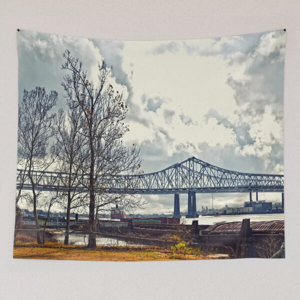Item preview, Crescent City Connection Bridge in Winter designed and sold by RoxanneG.