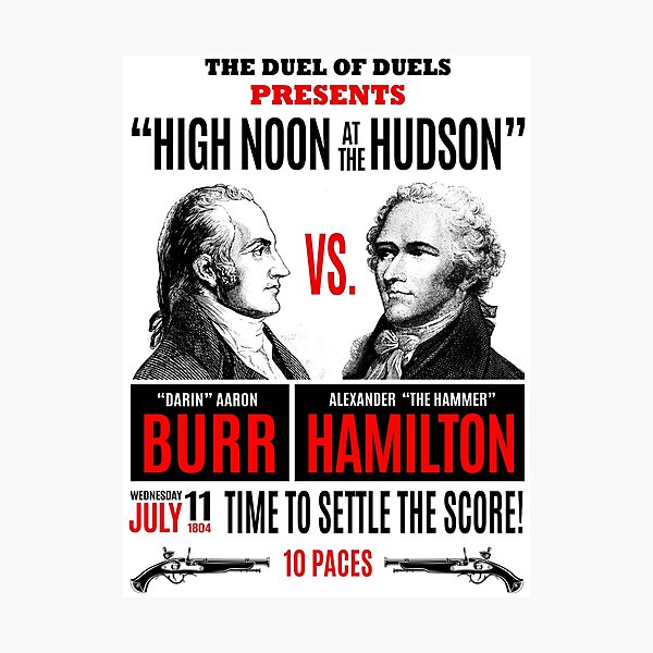 Burr vs Hamilton History Photographic Print