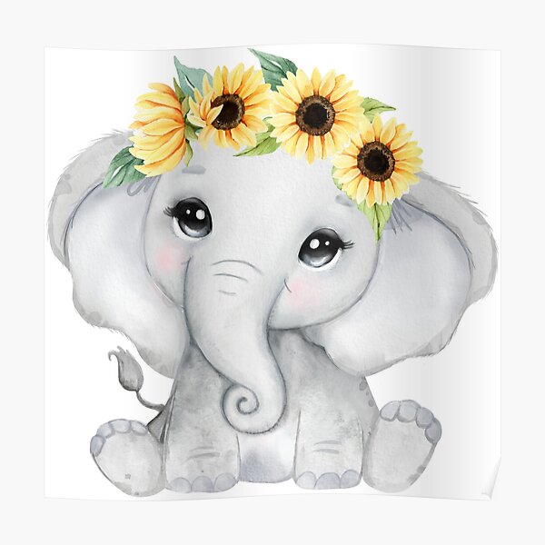 cute elephant  Poster