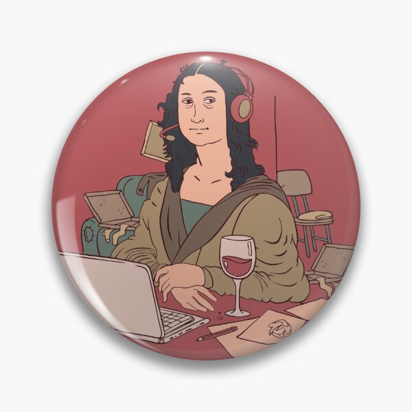 Item preview, Work from Home Mona Lisa | Funny Quarantine Cartoon designed and sold by SLAG-Creative.