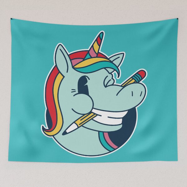 Item preview, Back to School Unicorn with Pencil in Mouth designed and sold by SLAG-Creative.