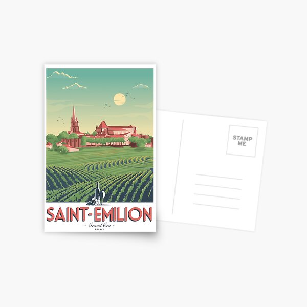 Saint-Emilion retro poster Postcard
