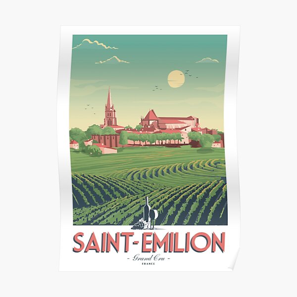 Affiche rétro saint-émilion Poster