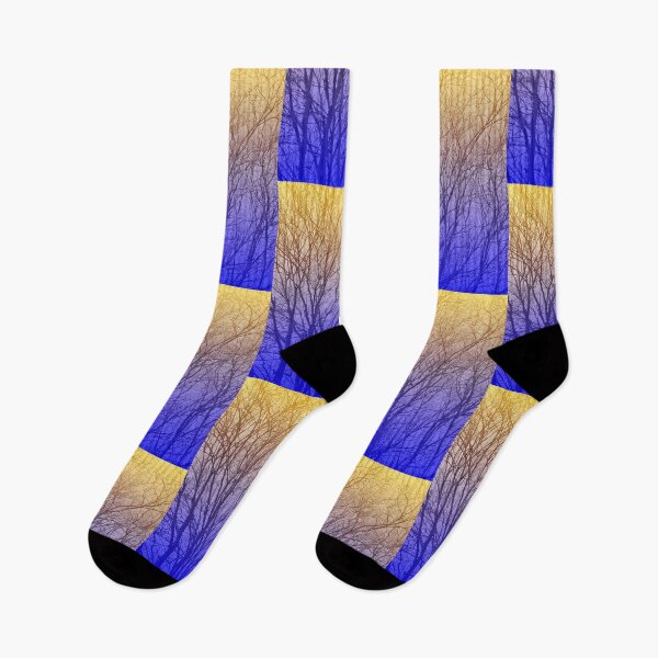 Item preview, Edited photo of a forest in purple and yellow and blue designed and sold by Pelikancrazy.
