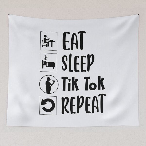 Item preview, Eat Sleep Tik Tok Repeat | Tiktok | Tik Tok famoso designed and sold by niceb00y.