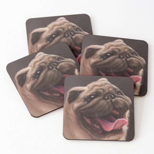 Item preview, Smiling pug designed and sold by Vishakh Venu.
