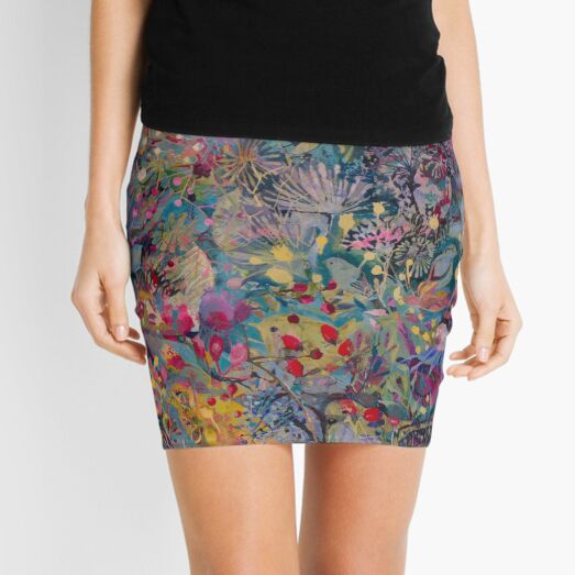 Birds and Rosehips Mini Skirt