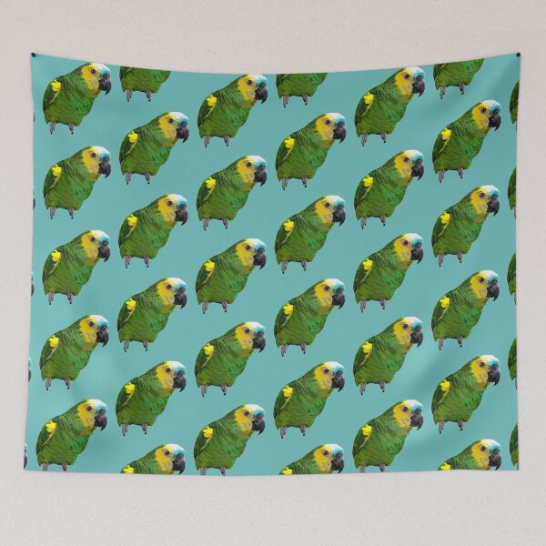 Item preview, B is for Blue Fronted Amazon Parrot,Blue-Fronted Amazon Parrot Artwork – Vibrant Tropical Bird Illustration and Exotic Wildlife Design designed and sold by PrettylittlepastelUk.