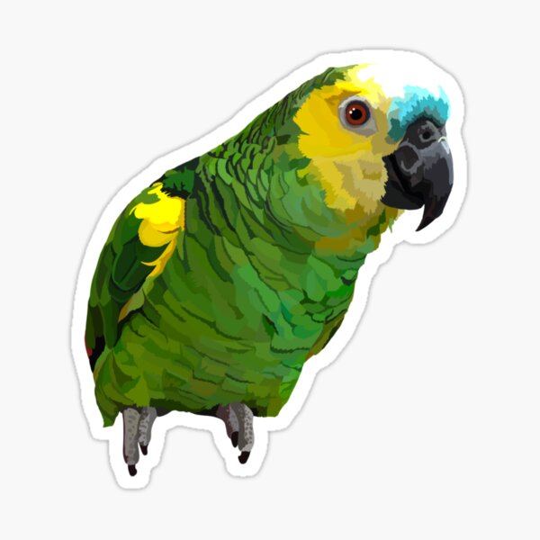 Item preview, B is for Blue Fronted Amazon Parrot,Blue-Fronted Amazon Parrot Artwork – Vibrant Tropical Bird Illustration and Exotic Wildlife Design designed and sold by PrettylittlepastelUk.