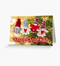 Merry Xmas - Felt & knitting 04 Greeting Card
