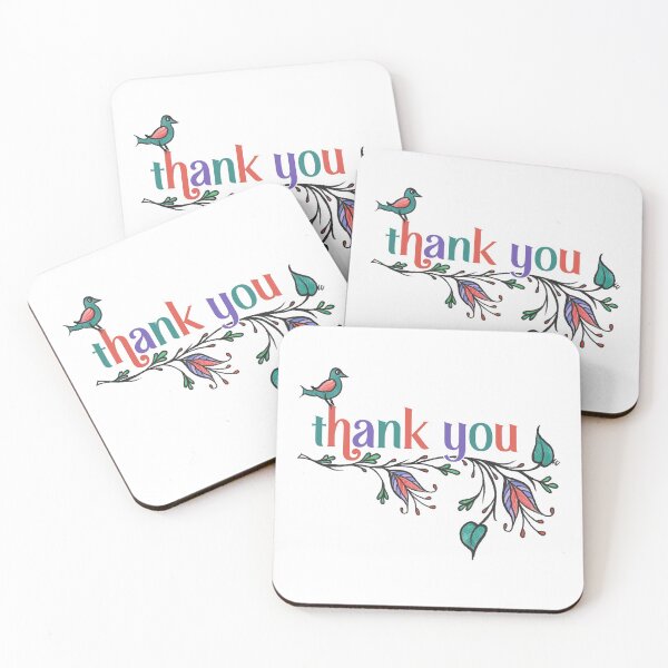 Item preview, Thank You - with German Folk Flowers designed and sold by The White Bat.