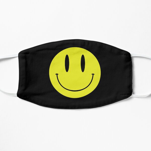 ACID MAN SMILEY FACE EMOJI 90's Rave 80's Acid House Grunge Flat Mask