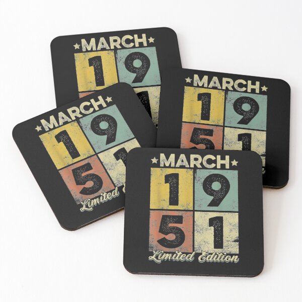 Item preview, Vintage March 1951 Retro 70th Birthday Gifts 70 Years Old  designed and sold by lolahomya.