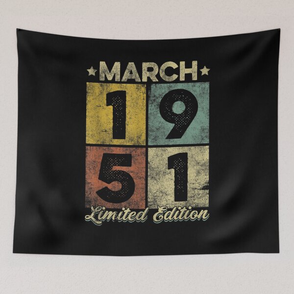 Item preview, Vintage March 1951 Retro 70th Birthday Gifts 70 Years Old  designed and sold by lolahomya.